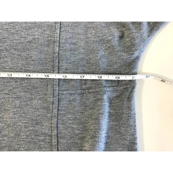PureJill Womens S Gray Heather/BlueTranquility Fleece Dress/ Tunic Top - Picture 7 of 10